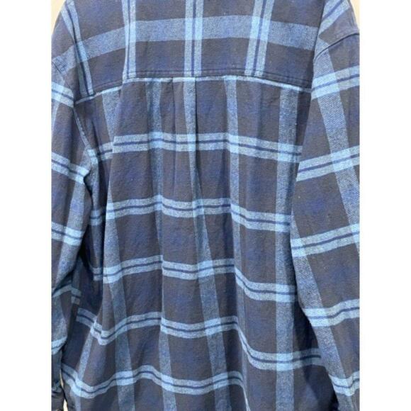 Anchorage Plaid Blue Flannel Button Down Shirt Men's Sz XXL - Picture 8 of 12